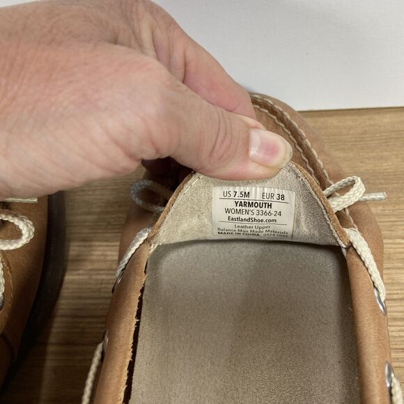 Eastland Casual Shoes Women's Yarmouth Camp Moc Leather Slip On Boat size 7.5 - Picture 6 of 12